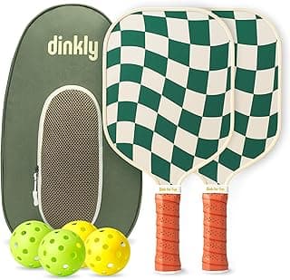 Pickleball Paddles Set of 2/4- USAPA Approved Graphite/Fiberglass Pickleball Racket, 2 Pickleball Rackets, 4 Balls and 1 Portable Carry Bag...