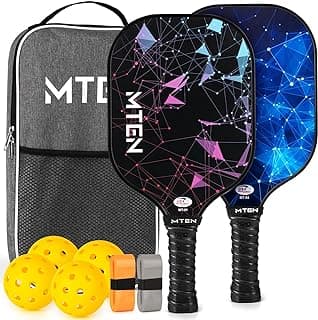 Pickleball Paddles Set of 2 or 4, or Single Paddle – USAPA Approved Fiberglass Surface Pickleball Rackets Set for Men & Women